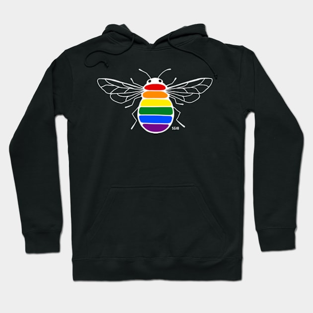 Pride Bee (Dark) Hoodie by Zenzoa